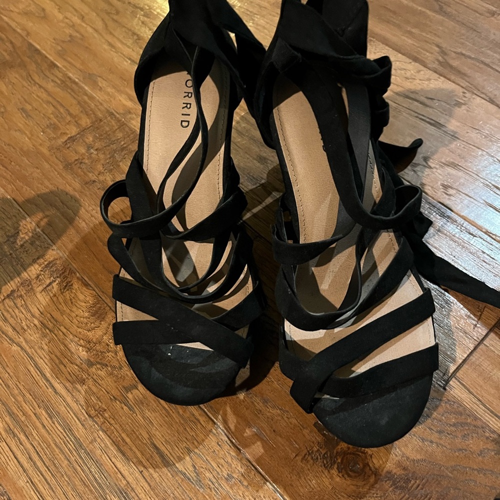 Torrid Black Strappy Heels
